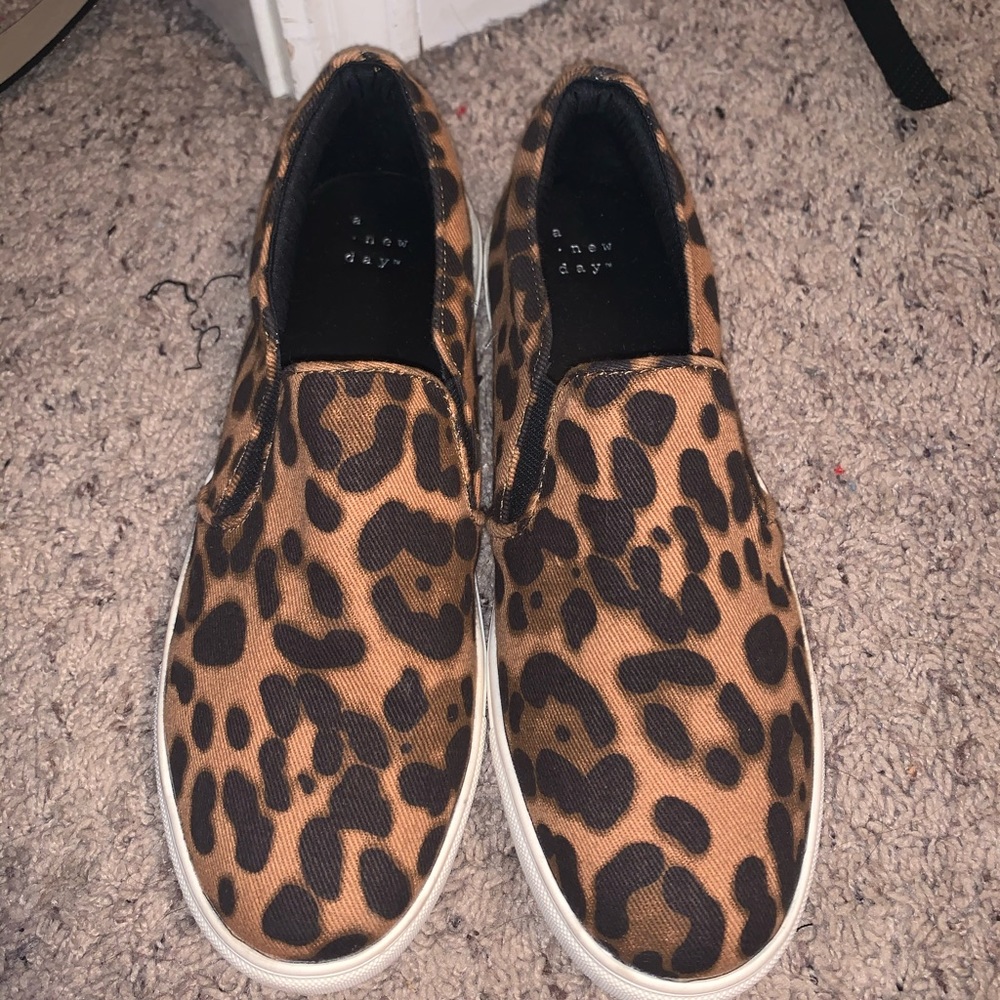 leopard slip on sneakers
